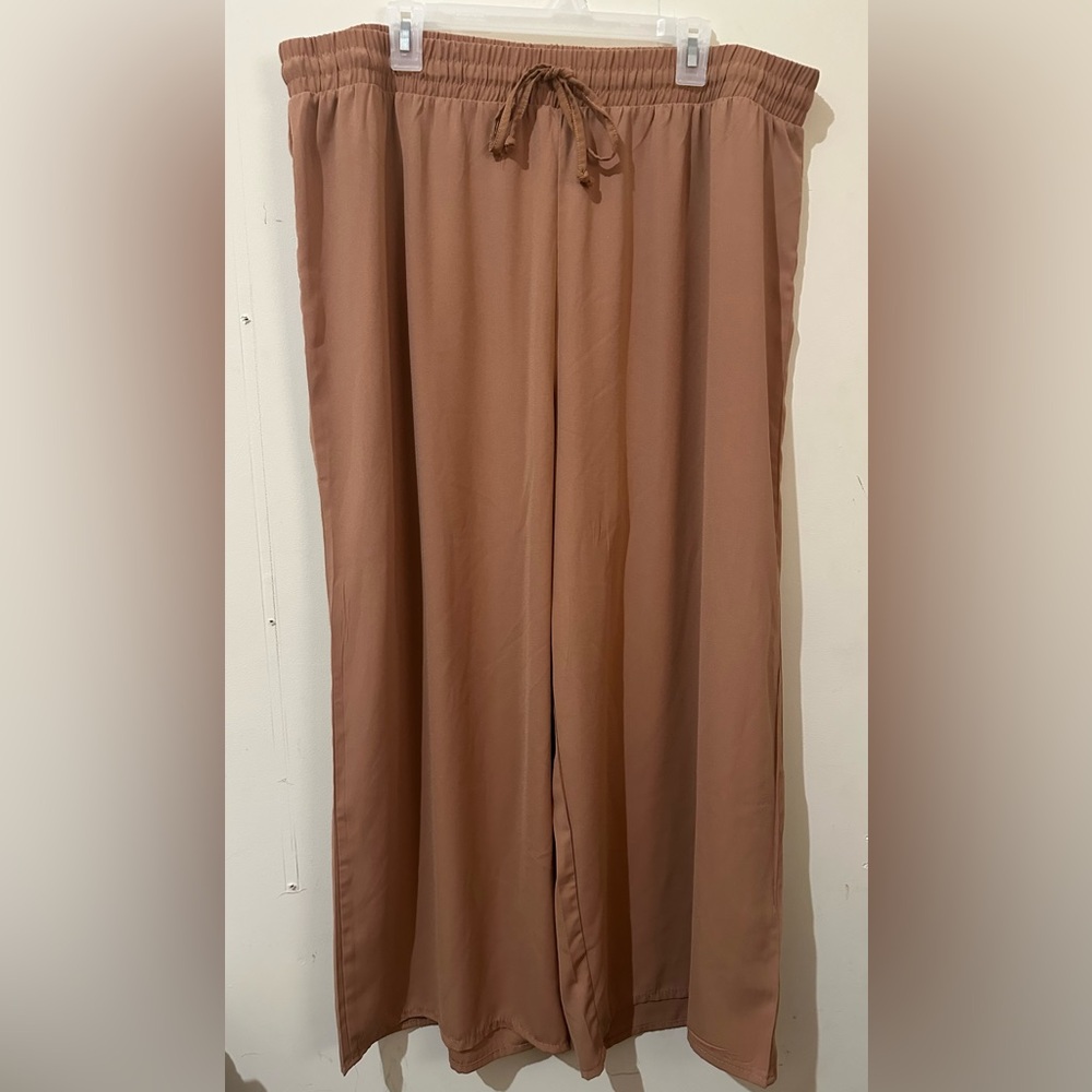 Fashion Nova Tan Wide Leg Pants